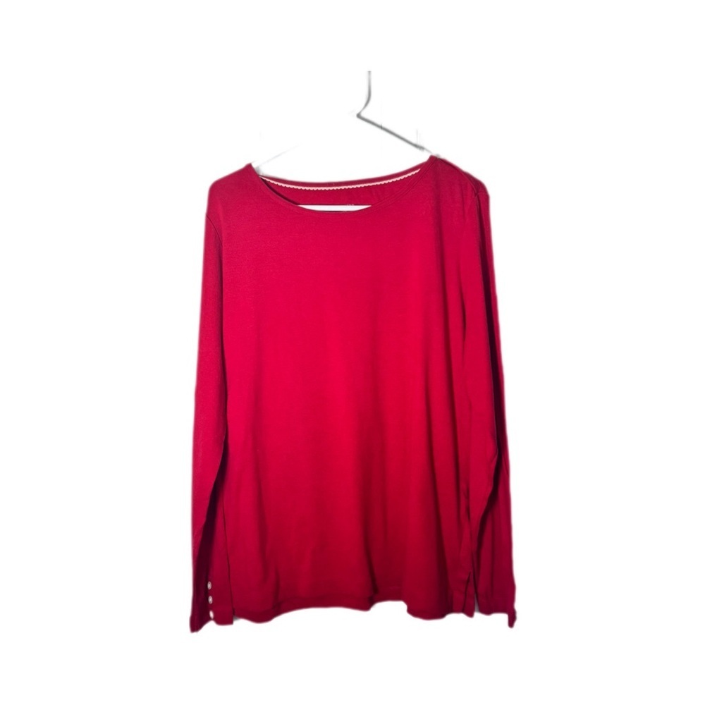 Lands' End Classic Red Long Sleeve Tee